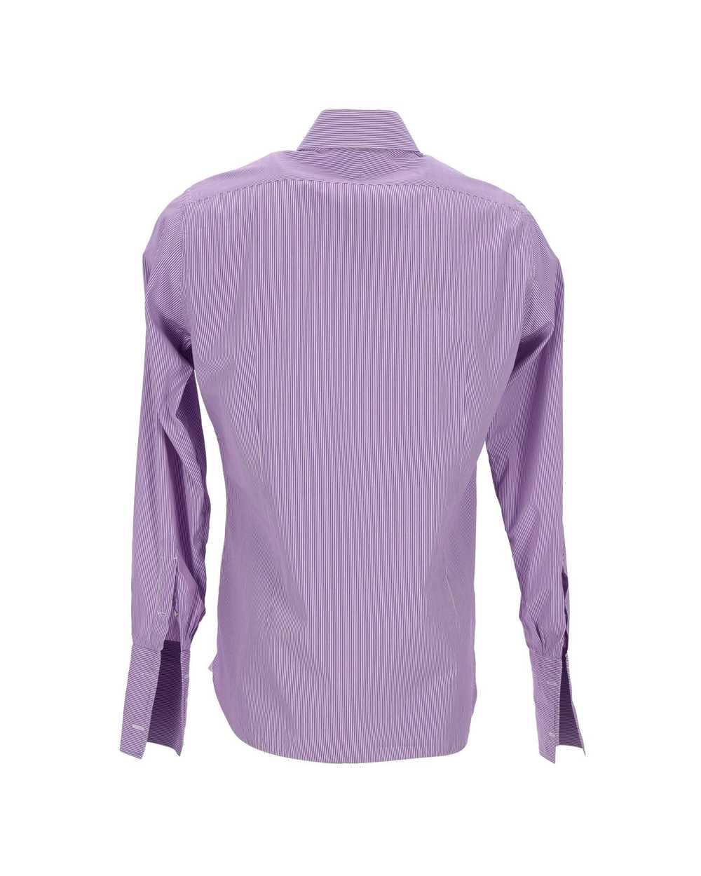 Tom Ford Striped Cotton Shirt in Bold Purple - image 3