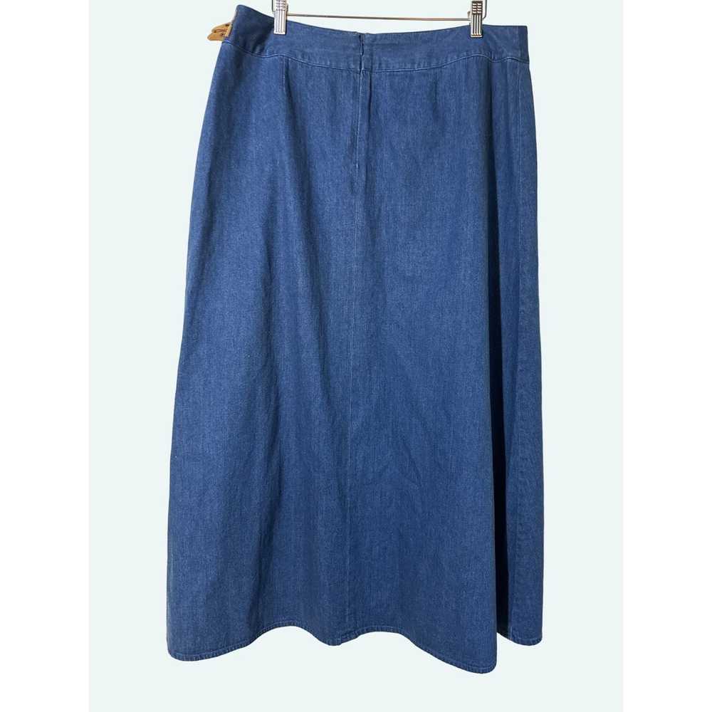 Talbots Talbots Denim Midi Cotton Skirt Medium Wa… - image 2