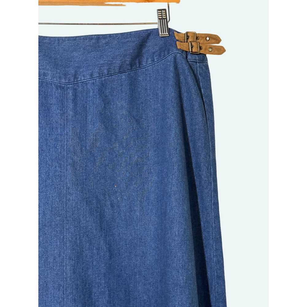 Talbots Talbots Denim Midi Cotton Skirt Medium Wa… - image 4