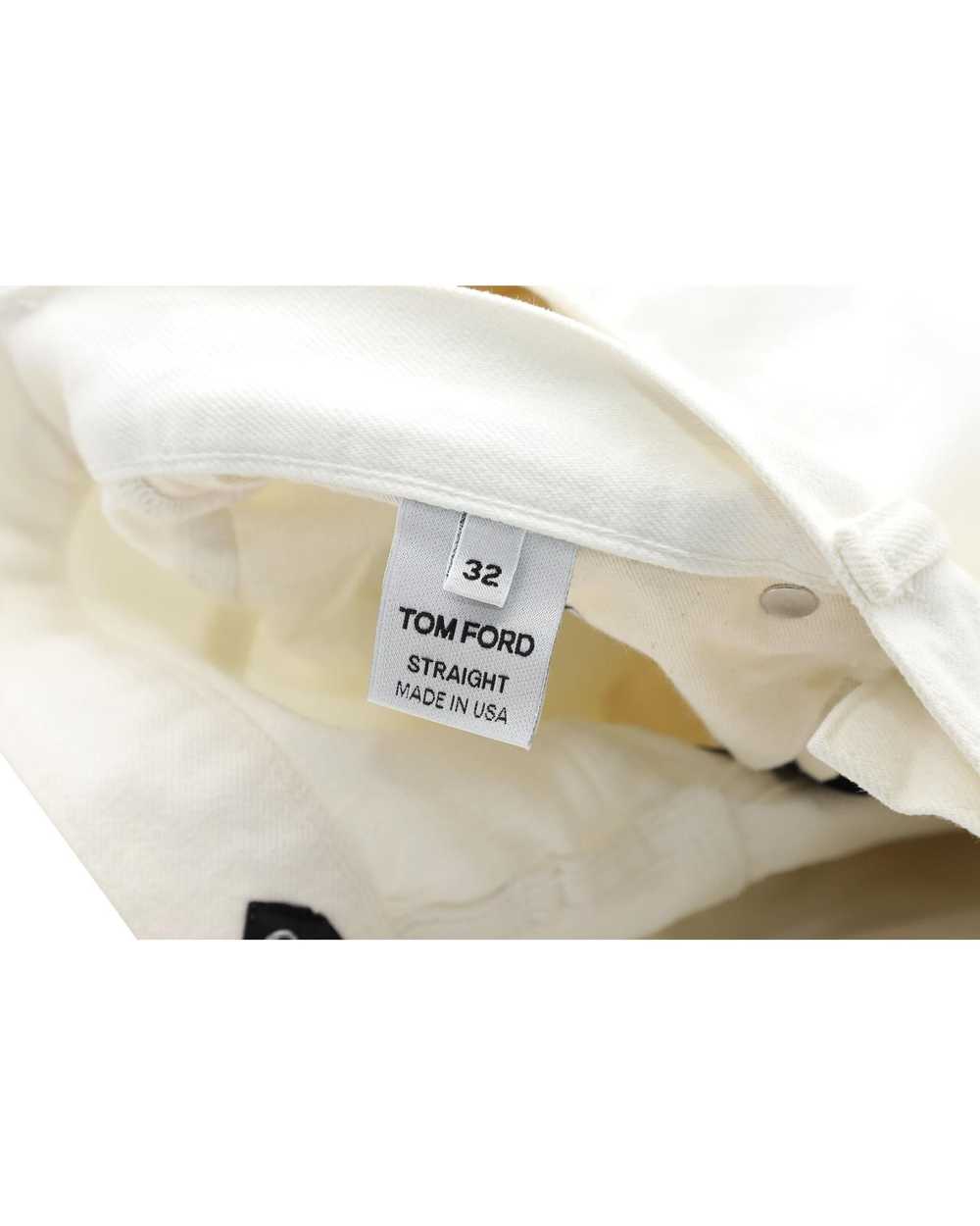 Tom Ford Straight Fit Jeans in White Cotton - image 3
