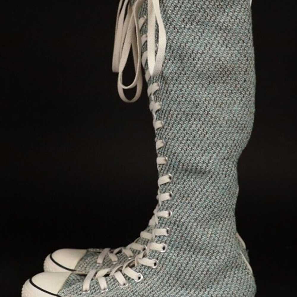 Converse Knee High Tweed Gray Women's Sz 8 - Fast… - image 3