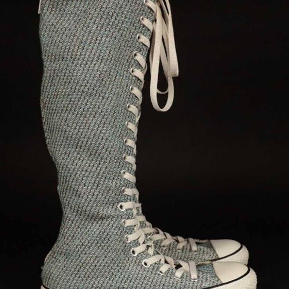 Converse Knee High Tweed Gray Women's Sz 8 - Fast… - image 5
