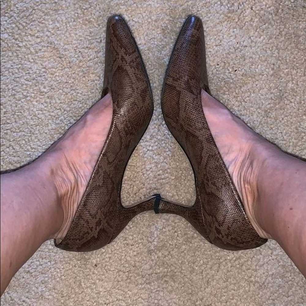 Vtg Timothy Hitsman snakeskin heels - image 8