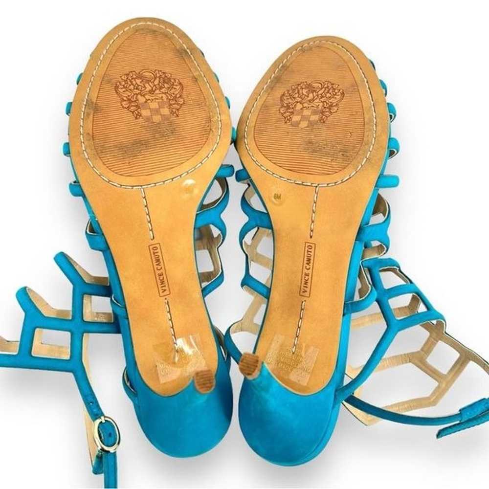 Vince Camuto Paxton New Teal Suede Leather Caged … - image 11