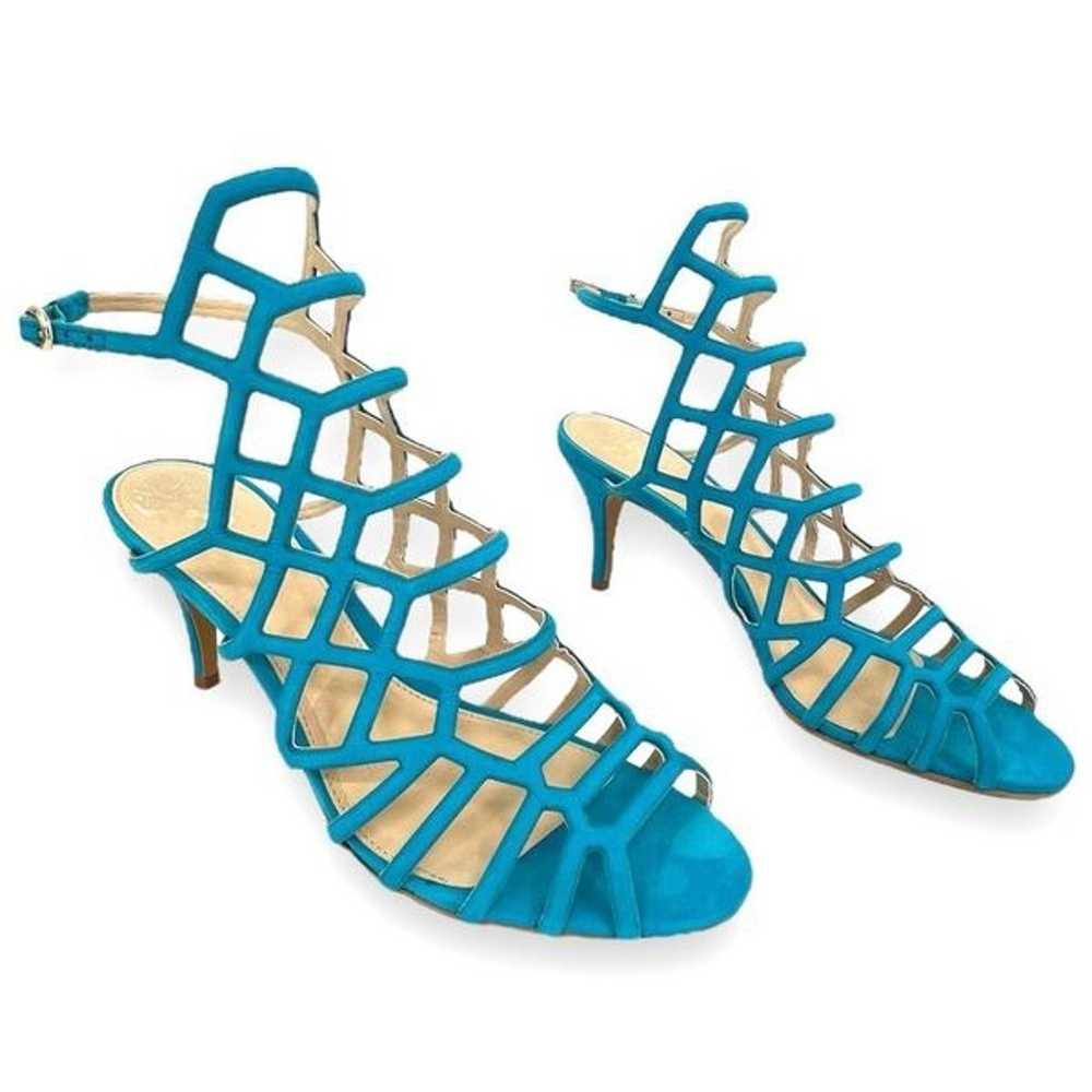 Vince Camuto Paxton New Teal Suede Leather Caged … - image 2