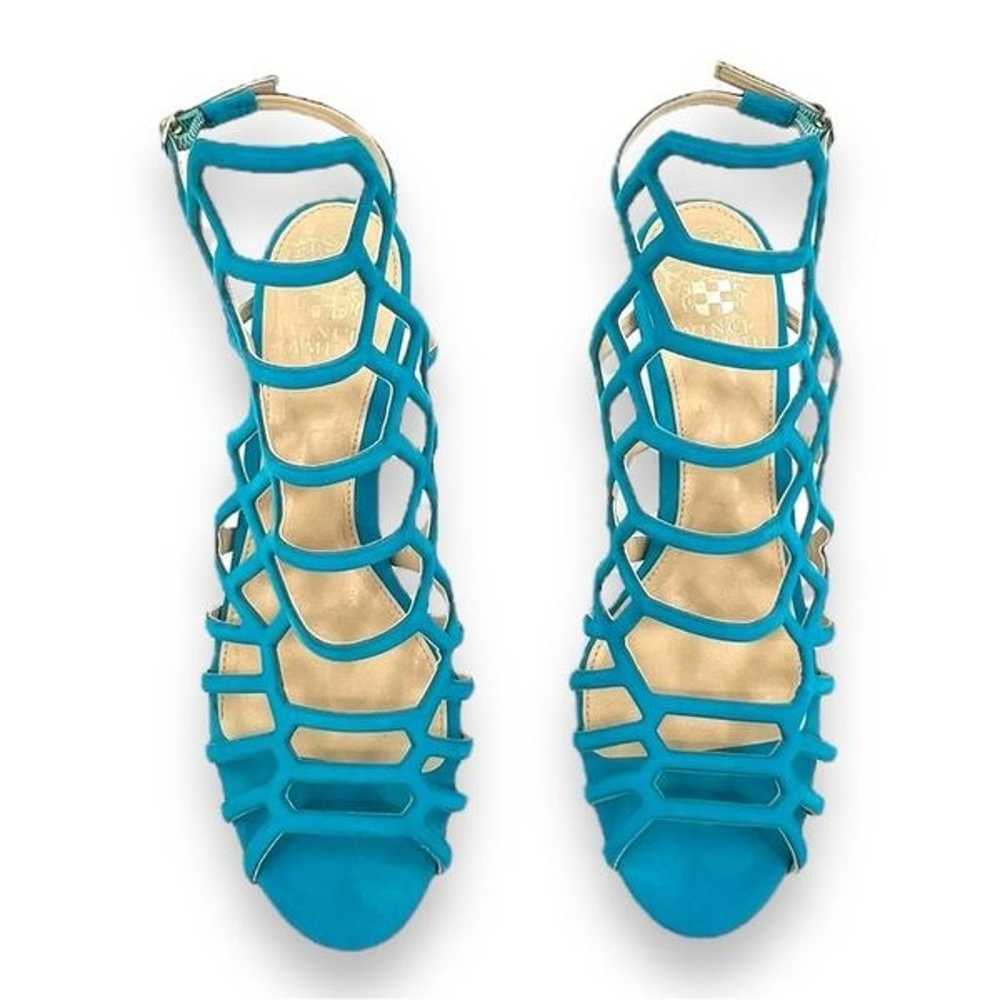 Vince Camuto Paxton New Teal Suede Leather Caged … - image 3