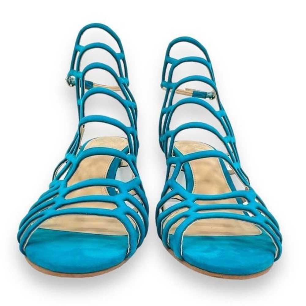 Vince Camuto Paxton New Teal Suede Leather Caged … - image 4