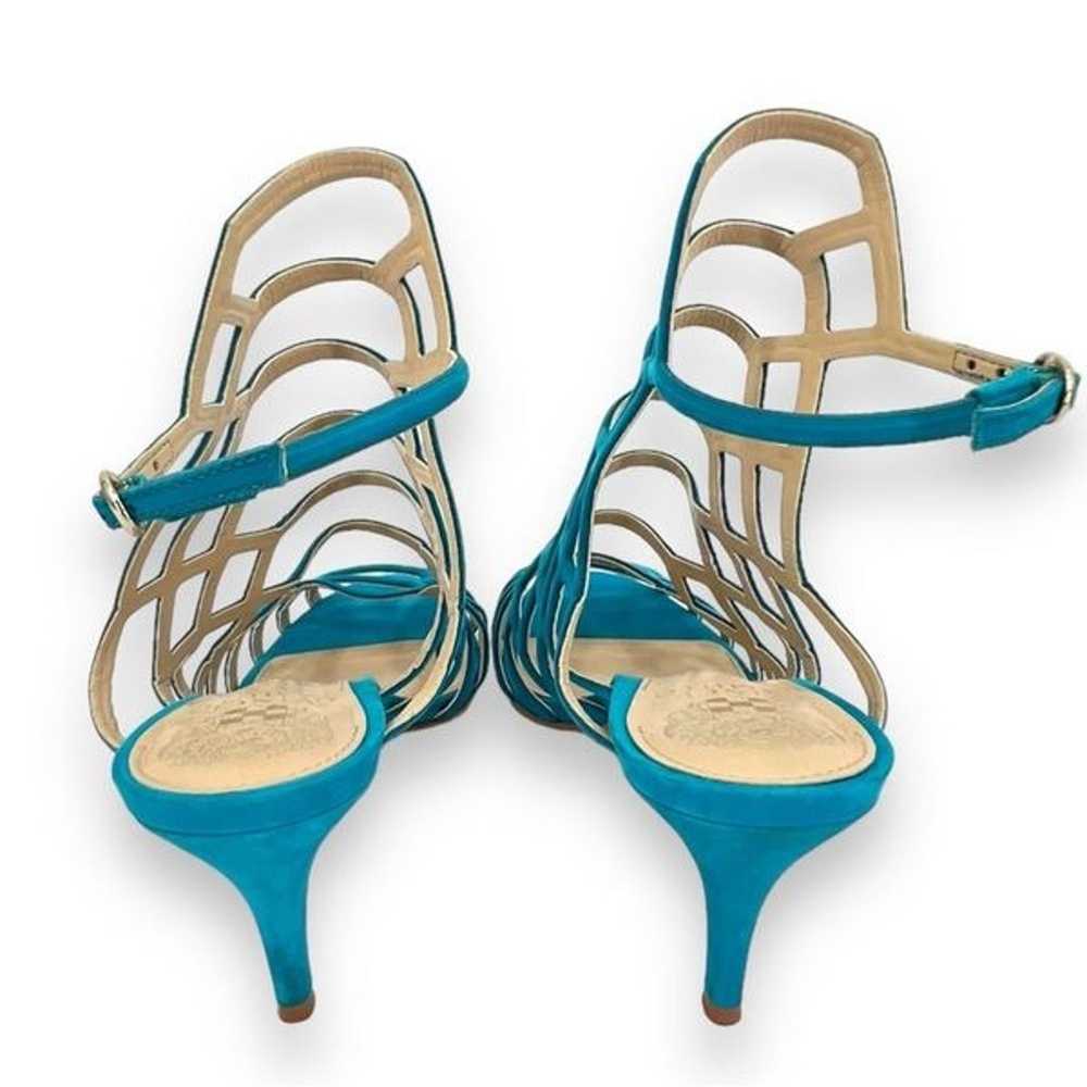 Vince Camuto Paxton New Teal Suede Leather Caged … - image 8