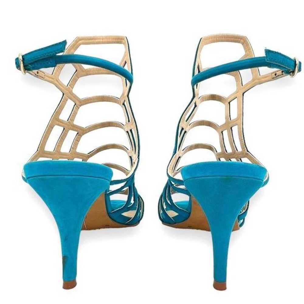 Vince Camuto Paxton New Teal Suede Leather Caged … - image 9
