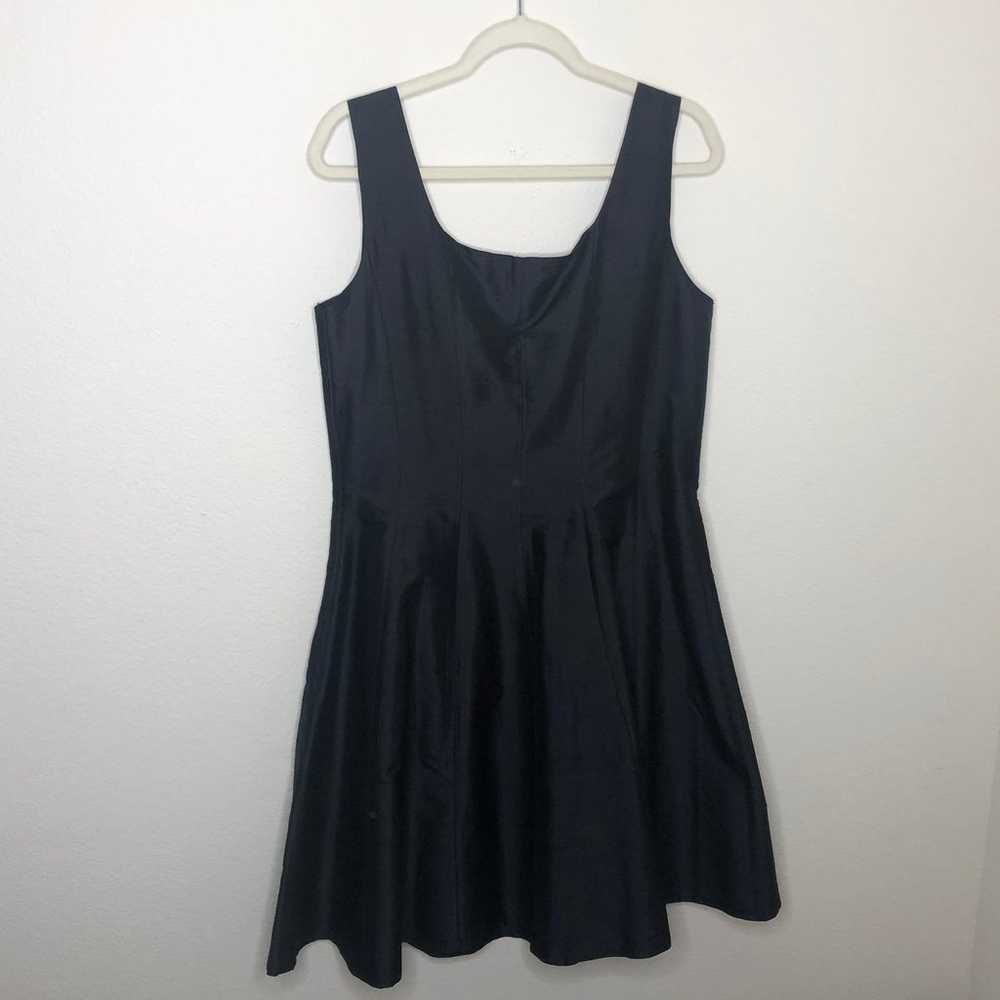 100% Silk Black Pin Up Style Dress 12 - image 6