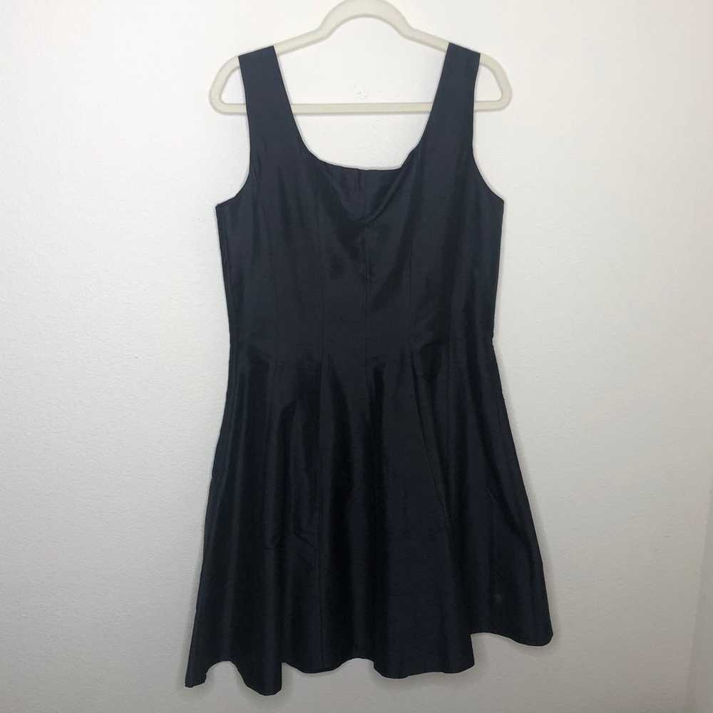 100% Silk Black Pin Up Style Dress 12 - image 7