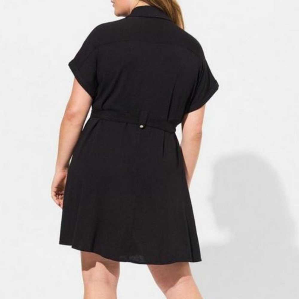 Torrid Rayon Slub Button-Front Collared Dress Siz… - image 2