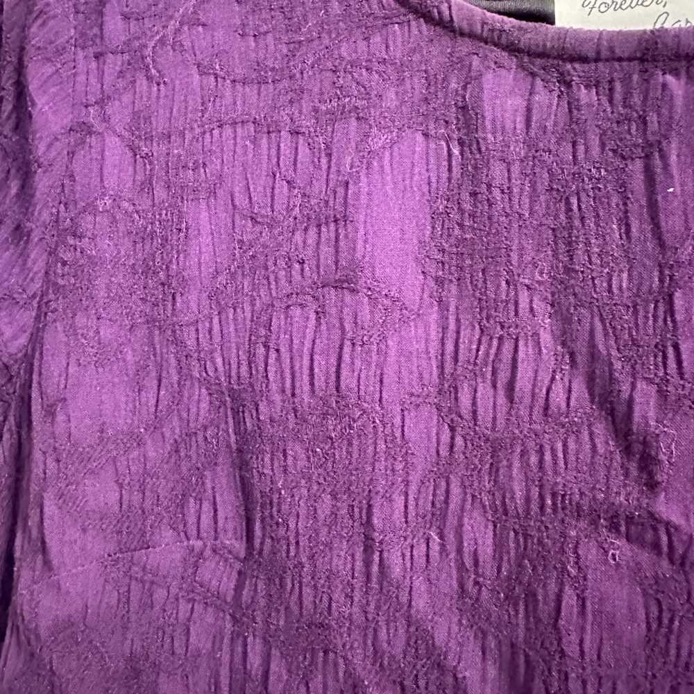 Forever Caroline Womens Purple Dress Long 2 Layer… - image 4