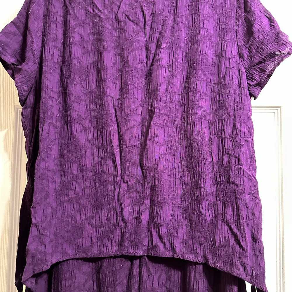 Forever Caroline Womens Purple Dress Long 2 Layer… - image 6