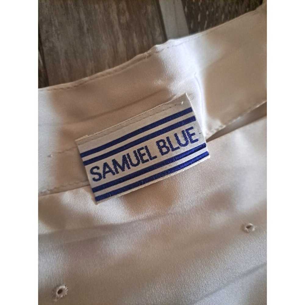 VTG Samuel Blue Womens Dress Flutter Sleeves Eyel… - image 7