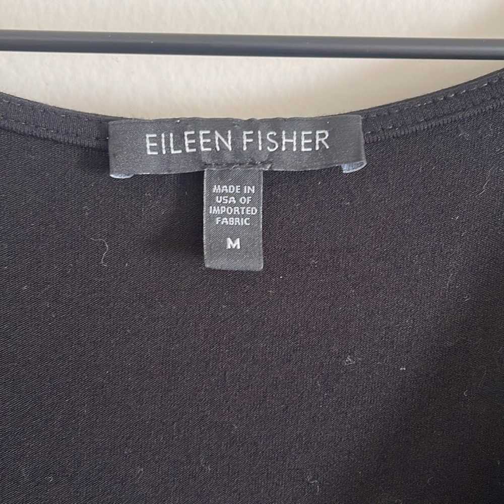 Eileen Fisher Black V-Neck Maxi Dress - image 3