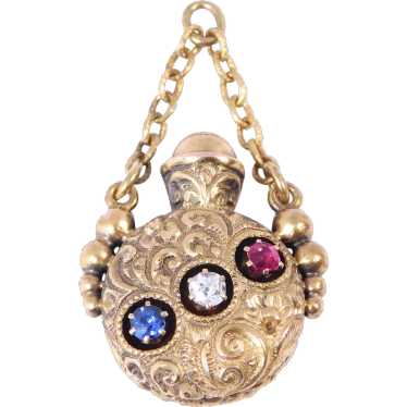 Fabulous Victorian 14k Gold Diamond Pendant