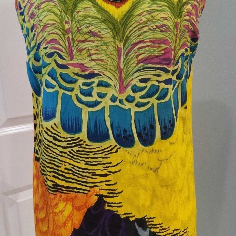 River Island Sleeveless Colorful Peacock Sequin M… - image 5