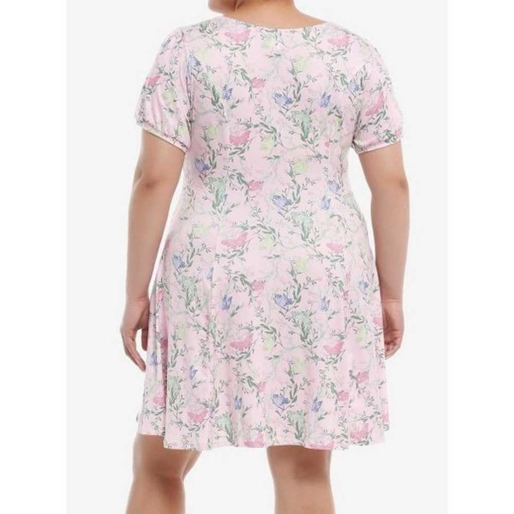 Thorn & Fable Pink Floral Butterfly Empire Dress … - image 10