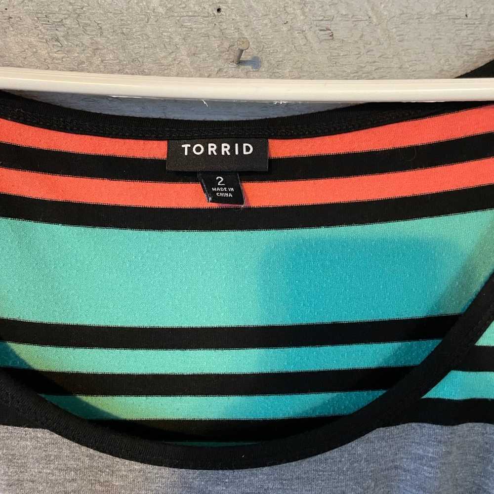 Torrid Colorful Stripe Dress with Pockets - image 3