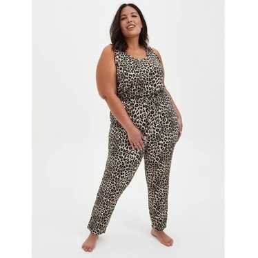 Torrid Ultra Soft Fleece Leopard Sleeveless Elast… - image 1