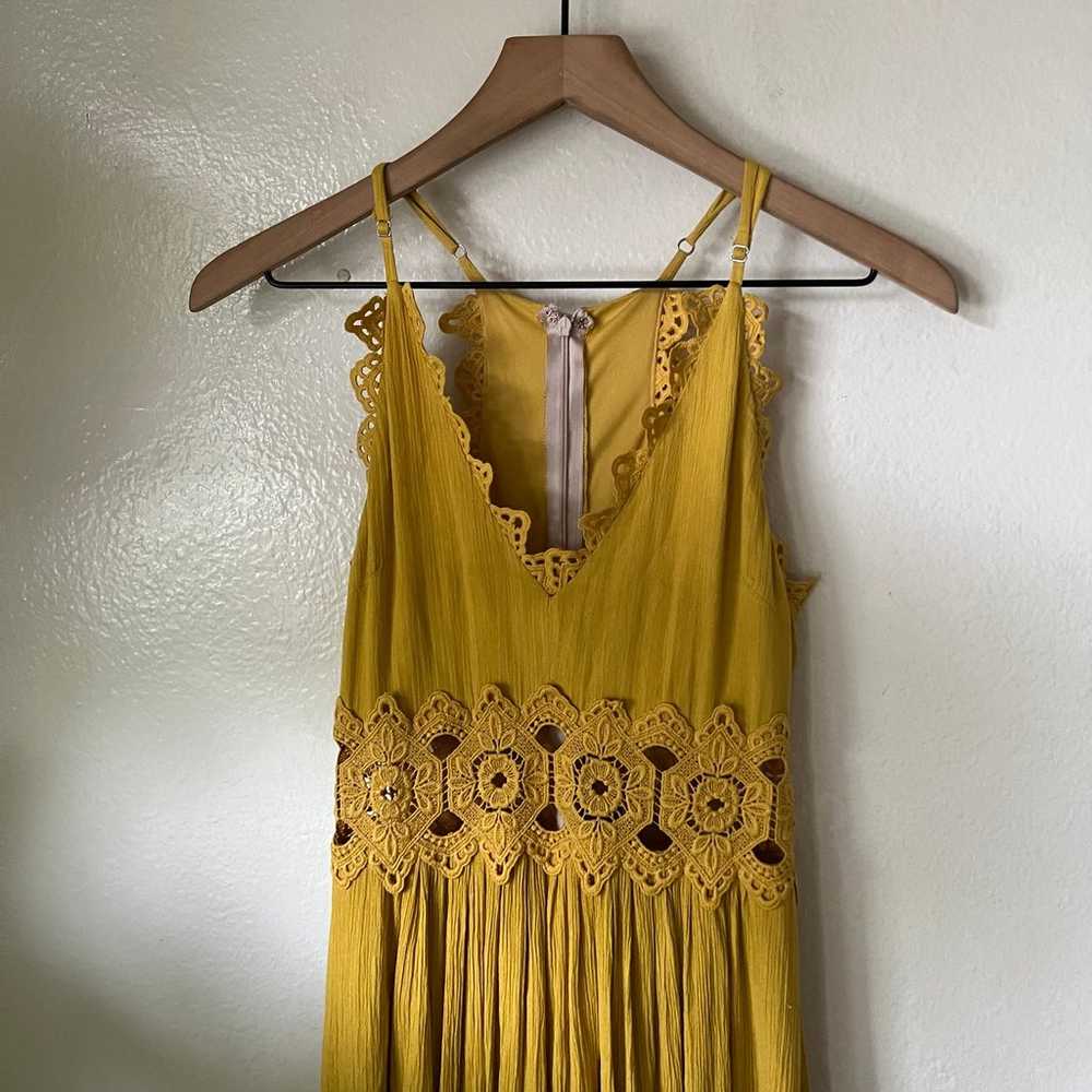 Lulus | This is Love Mustard Yellow Lace Maxi Dre… - image 3