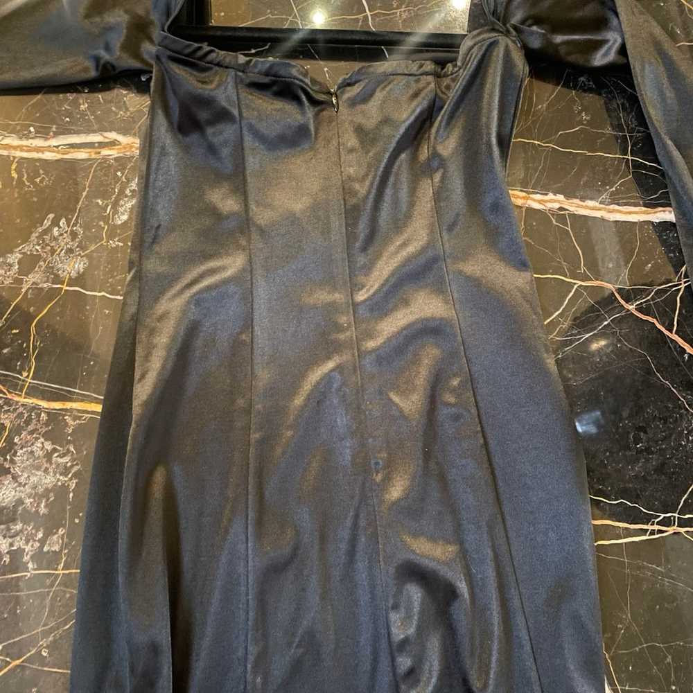 Superdown black satin dress - image 3