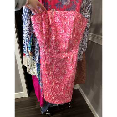 Vineyard Vines Strapless Pink Seashell Dress - image 1