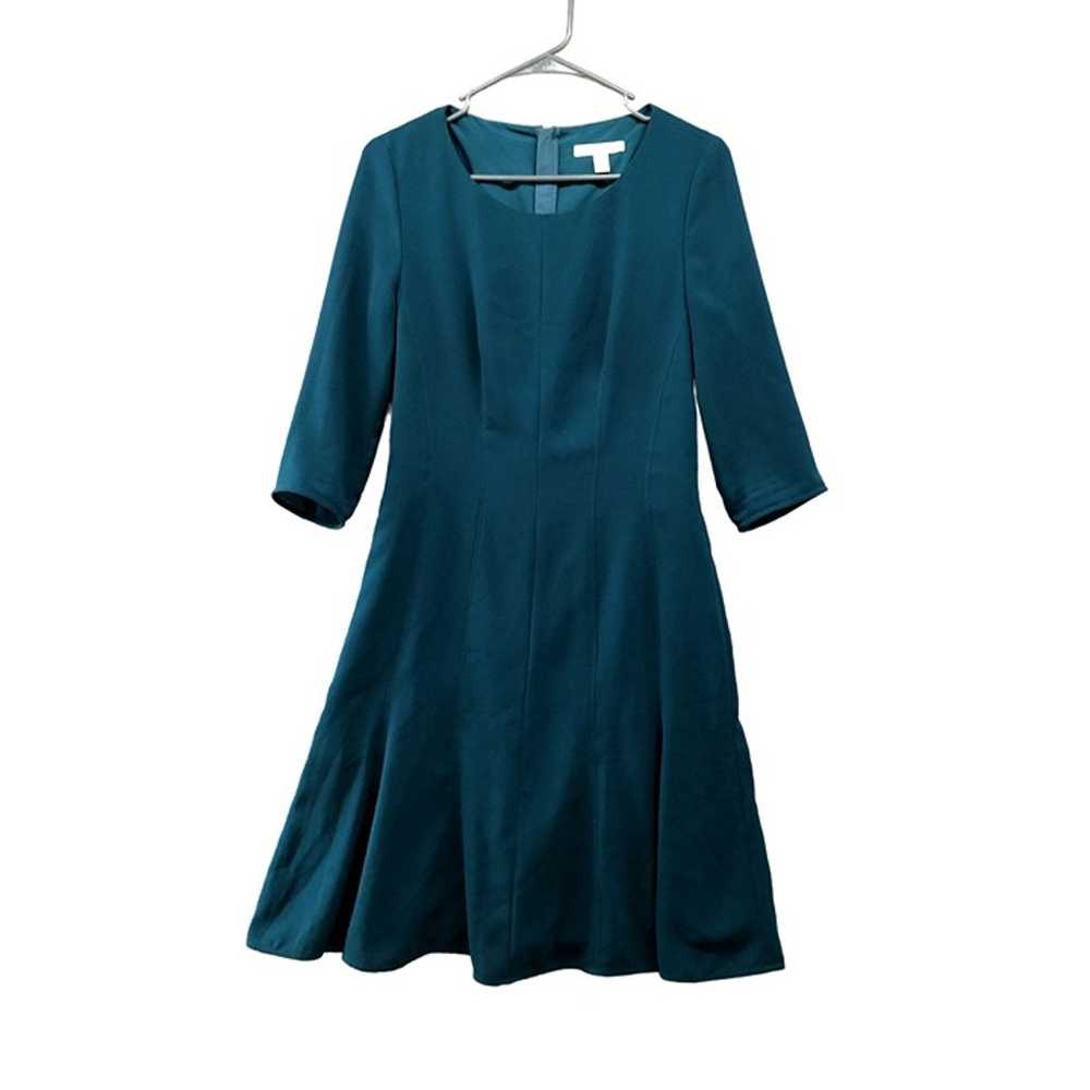Boss Hugo Boss Formal Dress Size 4 Teal 3/4 Sleev… - image 1