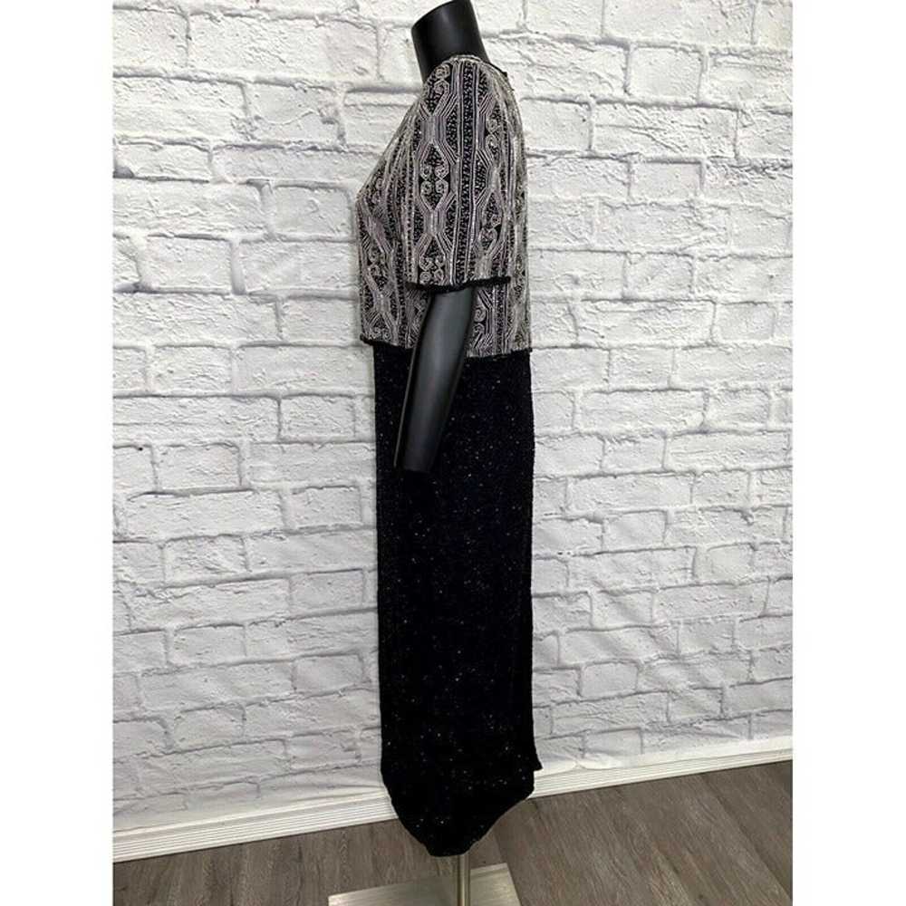 Laurence Kazar Vintage 90s Maxi Dress Short Sleev… - image 3