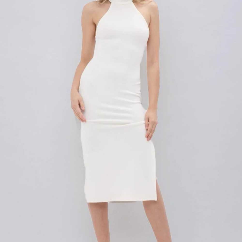 Fore Collection Halter Backless Midi Dress NWOT S… - image 1