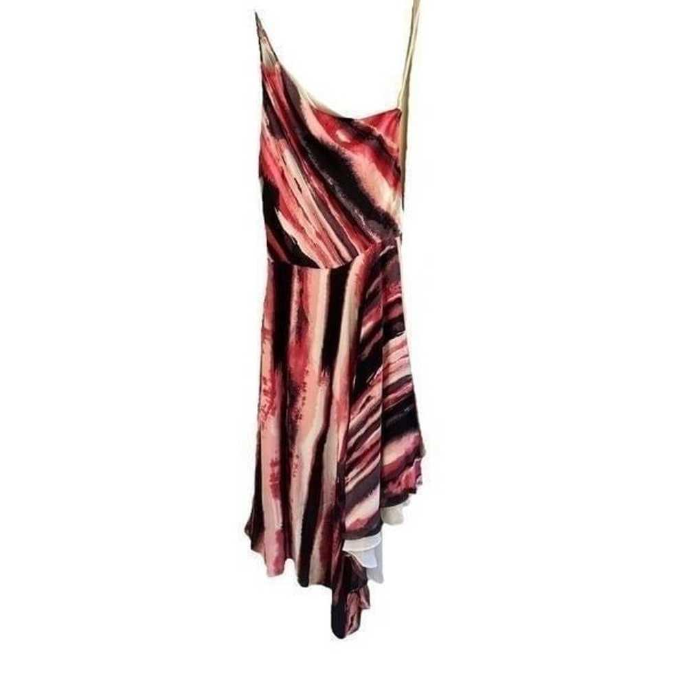 Halston Heritage Blouson one Shoulder Silk Dress … - image 7