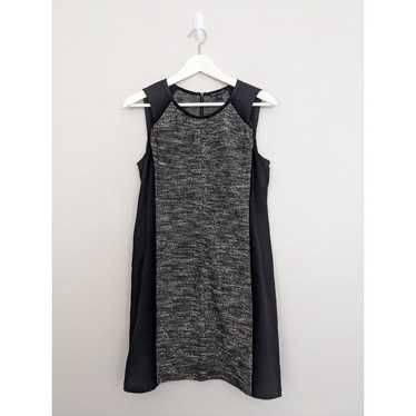Eileen Fisher Gray Tweed Contrast Panel Dress Siz… - image 1