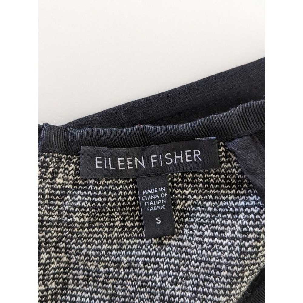 Eileen Fisher Gray Tweed Contrast Panel Dress Siz… - image 5