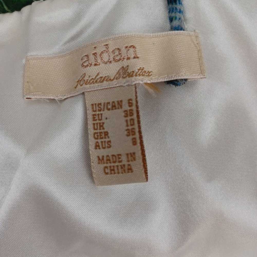 Aidan Mattox Chiffon Print Hi Low Dress Size 6 Wo… - image 8