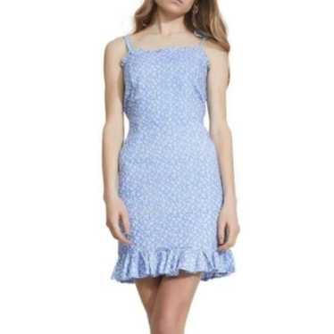 Bardot Light Blue Floral Mini Dress |Size L - image 1