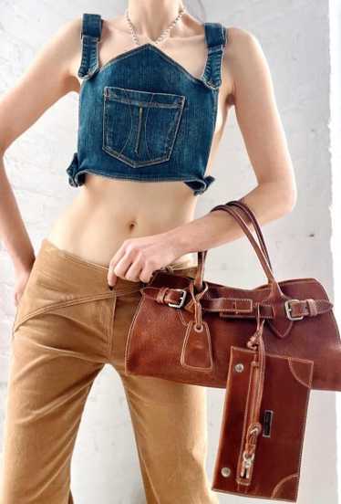authentic Miu Miu leather carry it all purse