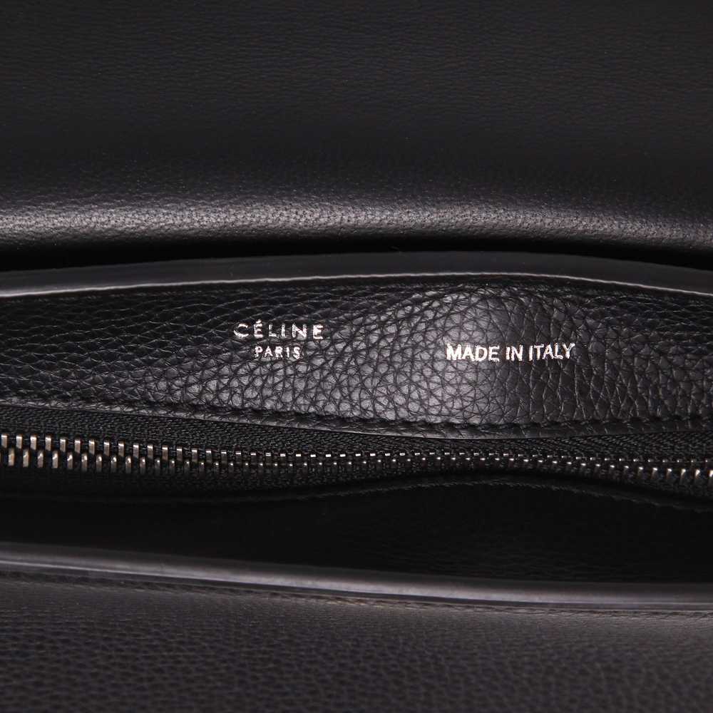 Celine Trapeze handbag in black leather and black… - image 3
