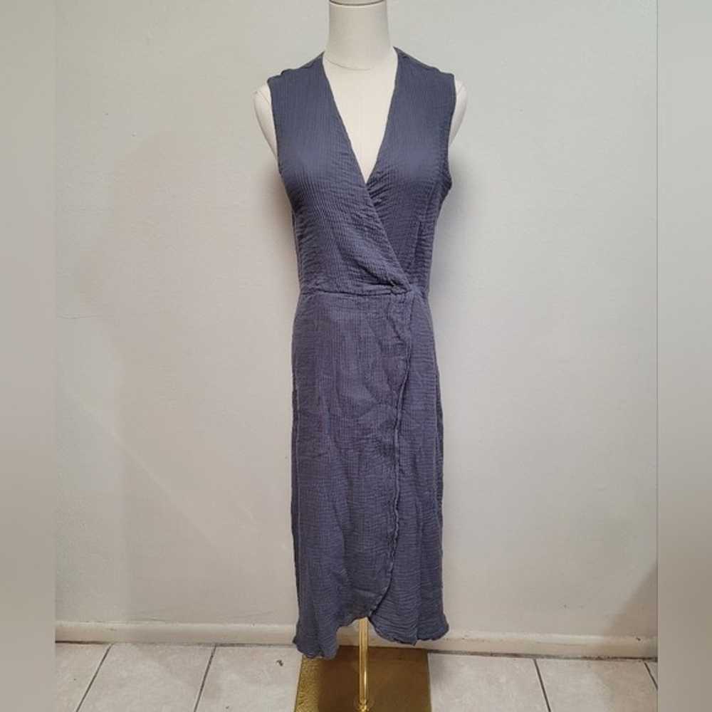 Mirth Faux Wrap Cotton Gauze Midi Dress Size Smal… - image 1