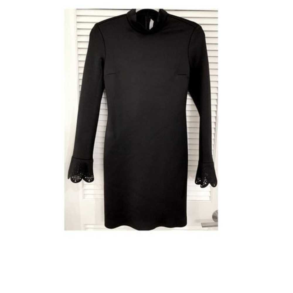 Clover Canyon Fitted Black Dress/Lace Sleeves - image 1