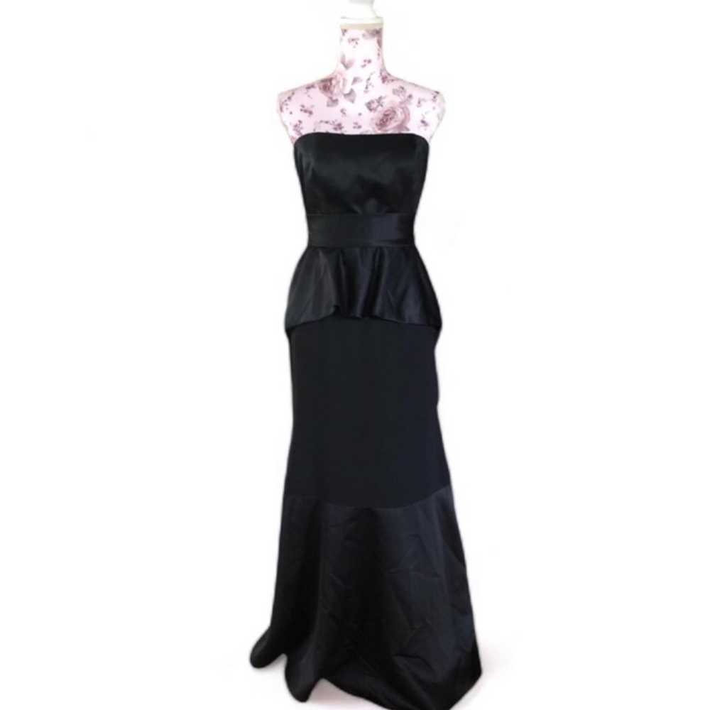 White By Vera Wang Black Pemplum Gown - image 3