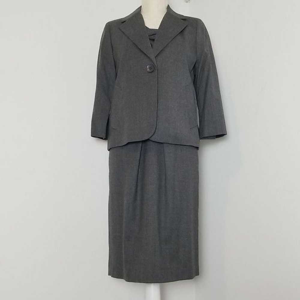 Talbots Women's two piece wool midi Dress and Bla… - image 1
