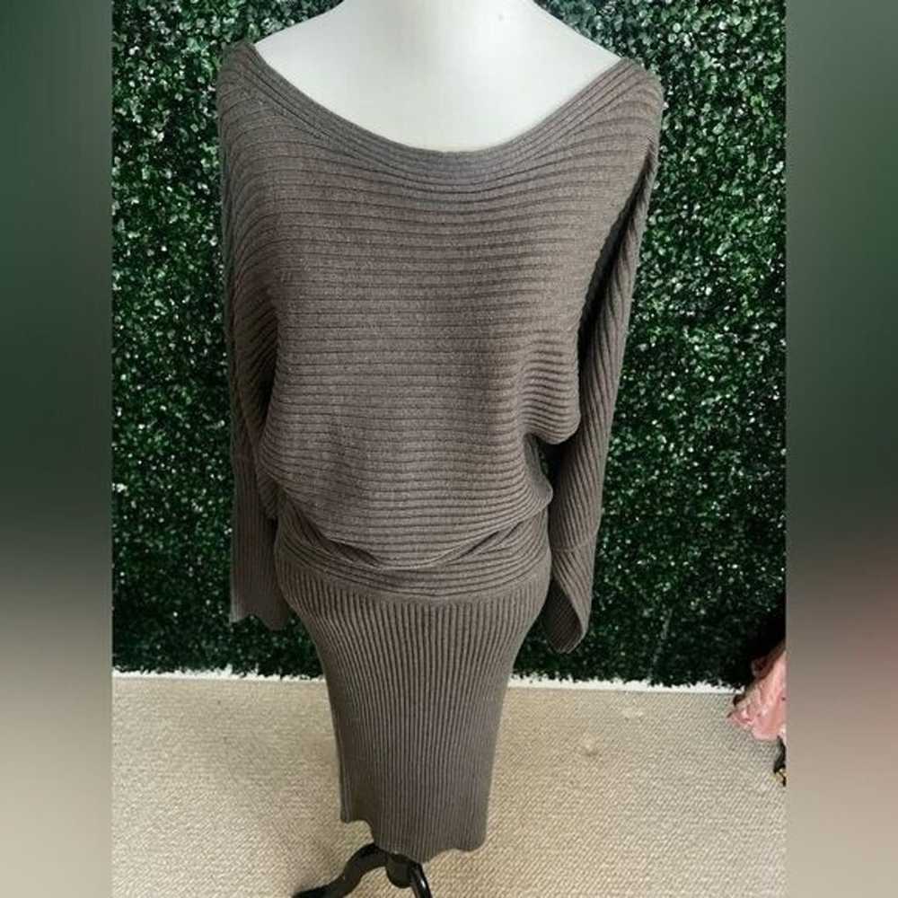 NWOT Donna Karan Dolman Sleeve Ribbed Sweater Dre… - image 11
