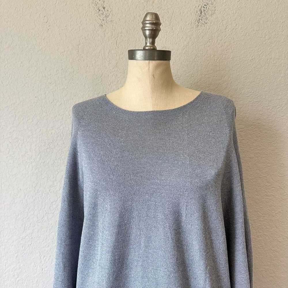MM LAFLEUR Gray Long Sleeve Knit Classic Mini Dre… - image 2