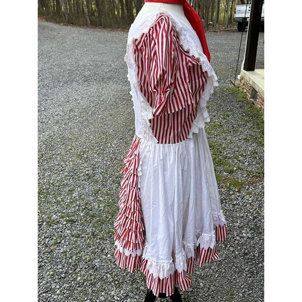 square dance Dress Red White M/L Cottage Prairie … - image 11