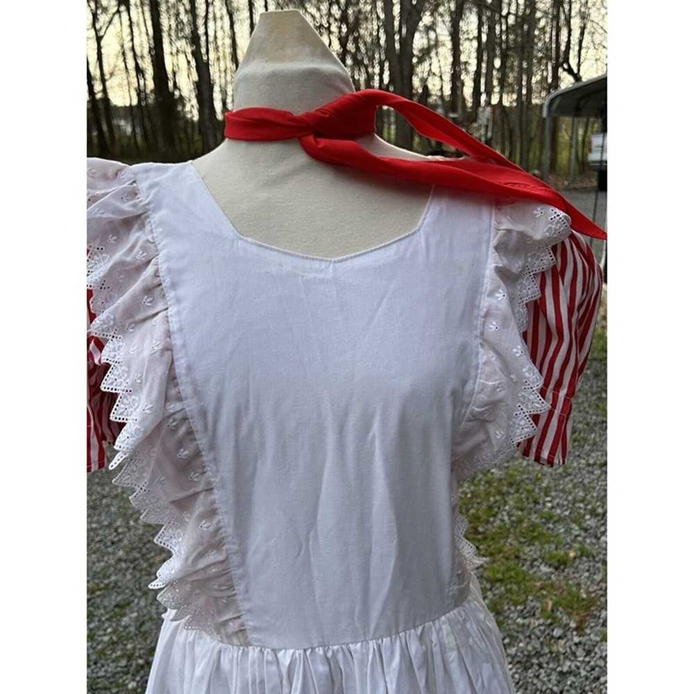 square dance Dress Red White M/L Cottage Prairie … - image 3