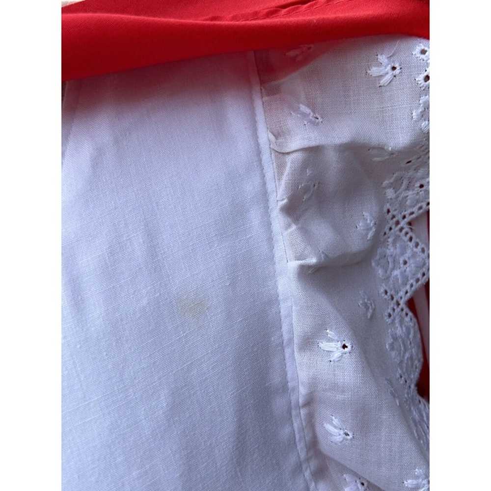 square dance Dress Red White M/L Cottage Prairie … - image 4