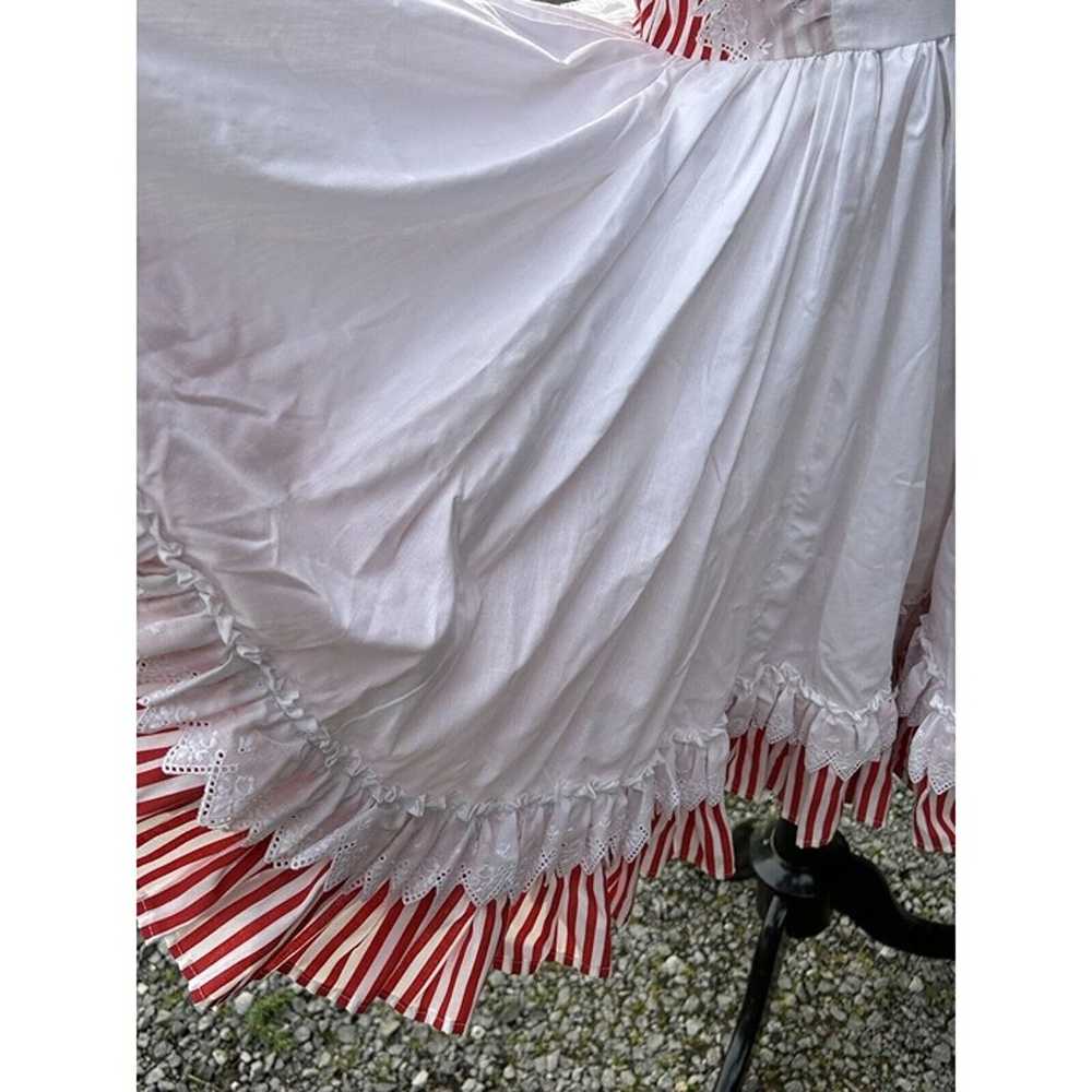 square dance Dress Red White M/L Cottage Prairie … - image 6