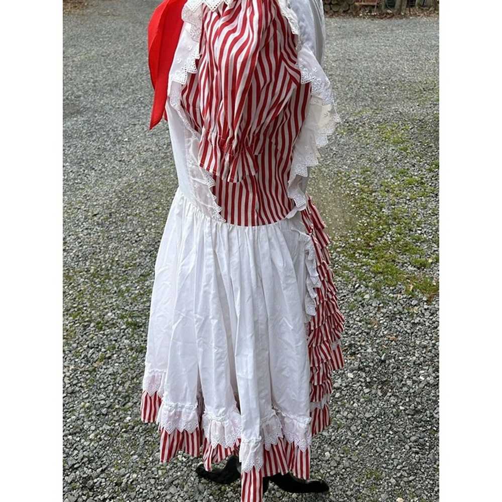 square dance Dress Red White M/L Cottage Prairie … - image 7