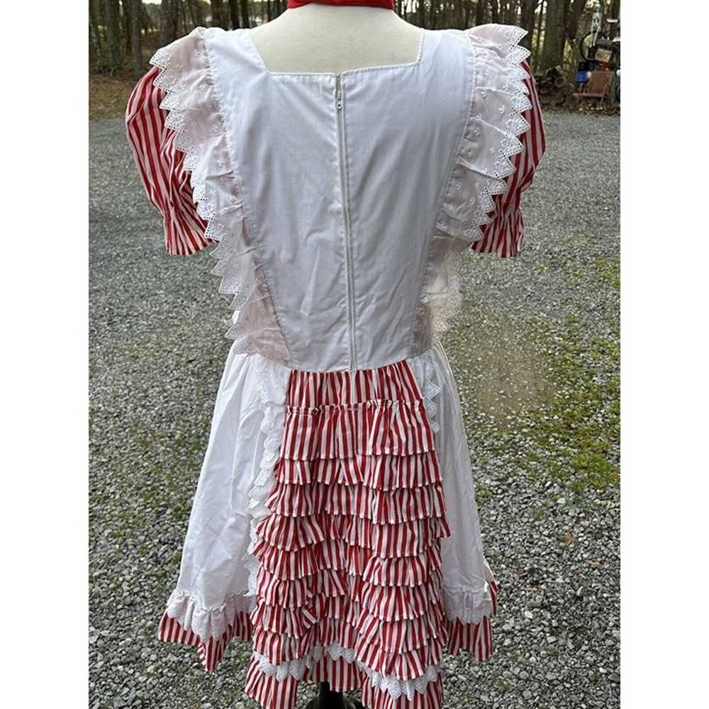 square dance Dress Red White M/L Cottage Prairie … - image 8